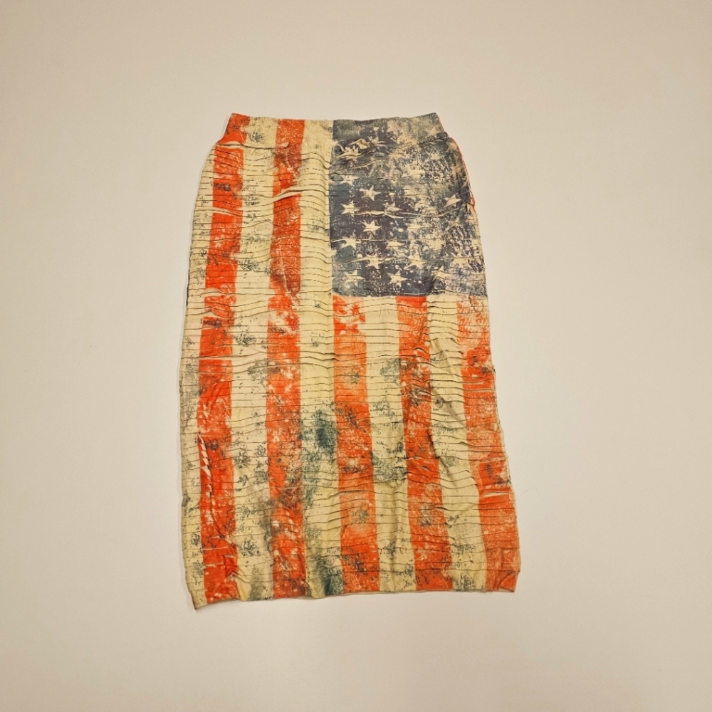 nwt | medium | Unbranded | Distressed American Flag Bodycon Pencil Skirt